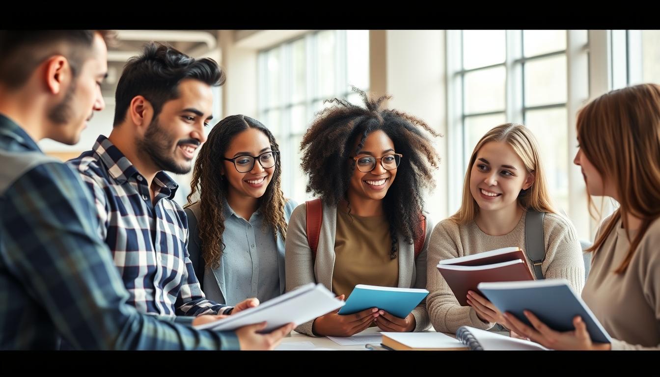 Student preparing for exams with study materials